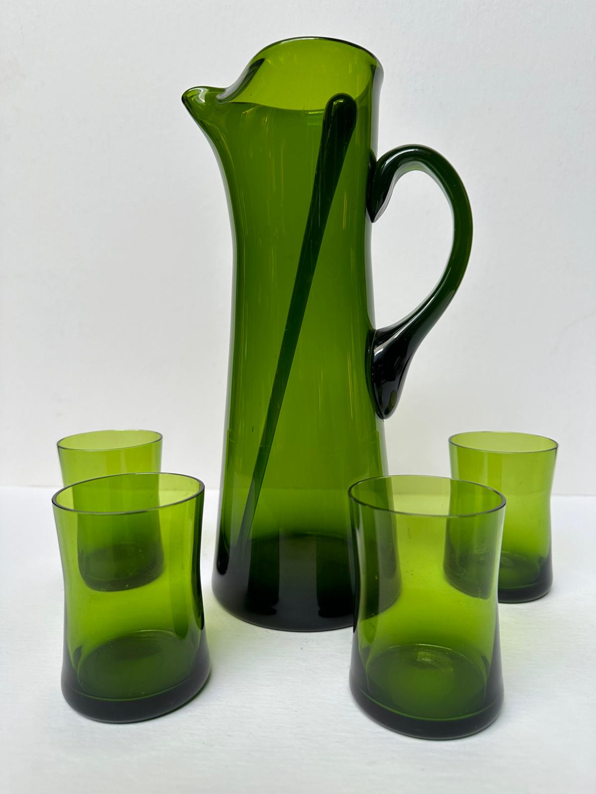 Lime Green Jug with Matching Tumblers